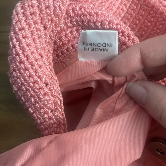 The Sak y2k Pink crochet bag shoulder bag fisherman boho beach knit - Picture 11 of 15